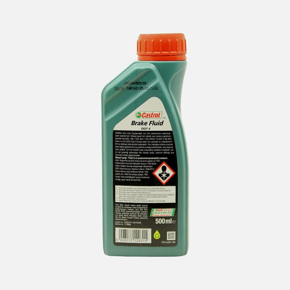    Castrol Brake Fluid DOT 4 500 ML Fren Hidrolik Sıvısı 