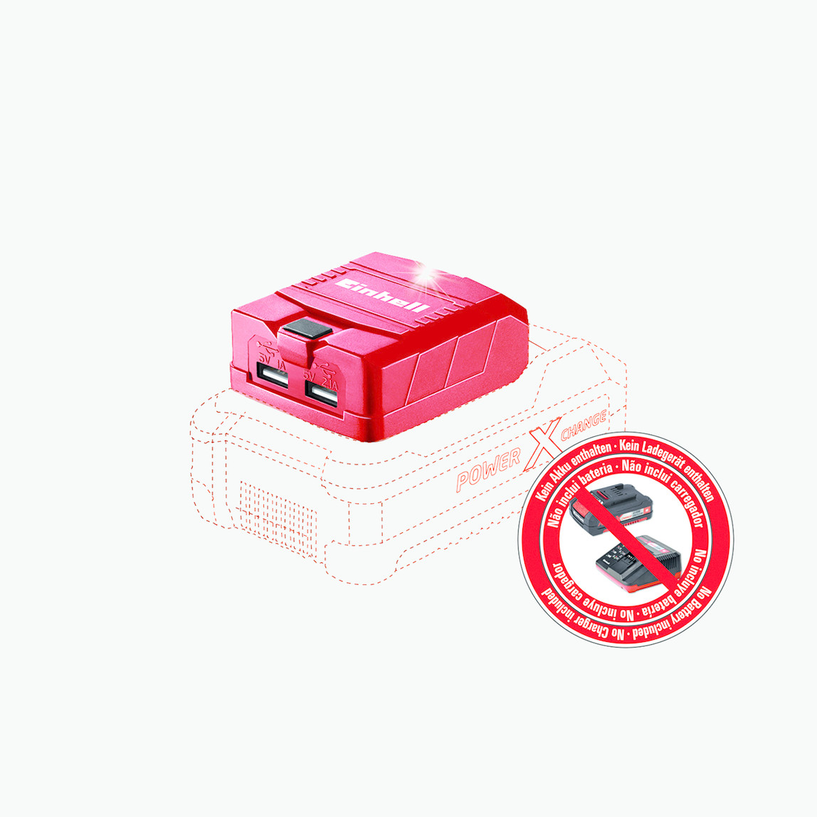    Einhell Te Cp 18V 2.1Ah Li Usb Şarj Cihazı (Akü Dahil Değildir.) 