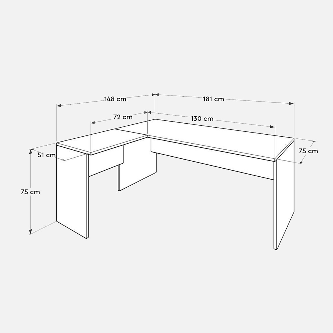    Adore Ofis Çalışama Masası L Newyork  