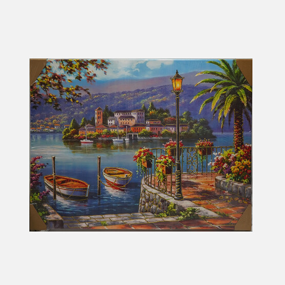 Mina Art Uv Baskı Kanvas İşlemeli Tablo 60x120 cm