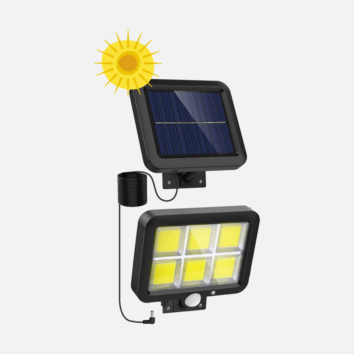    GreenTech 120 COB Led Aydınlatma Solar Sensörlü 