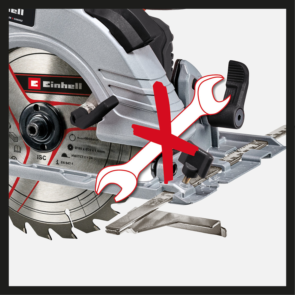    Einhell TE-CS 18/190 190 x 20 mm Komürsüz Solo Sunta Kesme Daire Testere (Akü ve Şarj Cihazı Dahil Değildir.) 