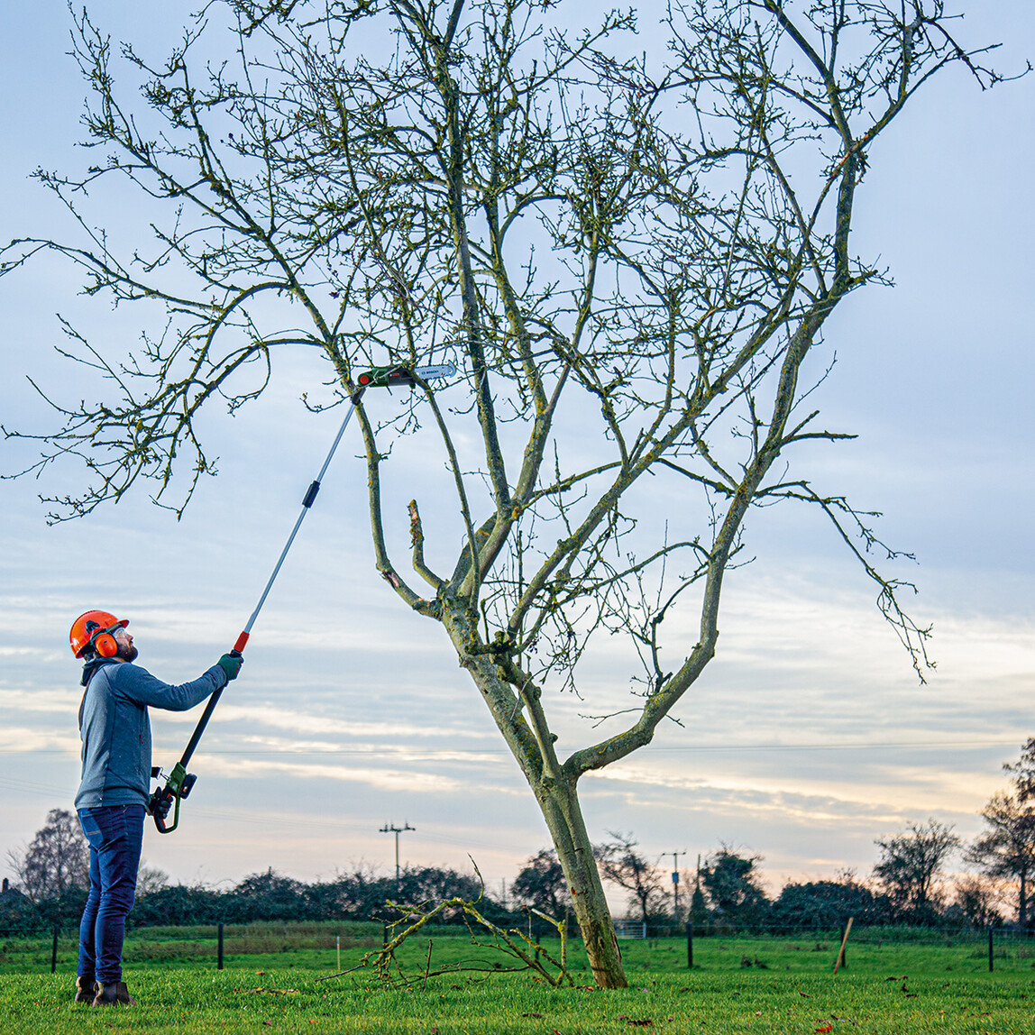    UniversalChainPole 18 Akülü Teleskopik Zincirli Budama Makinesi 