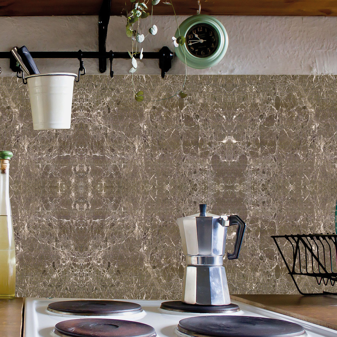    Tink Panel Bulut Desenli Kahve 41 x 62 cm Duvar Panel PVC Karo 