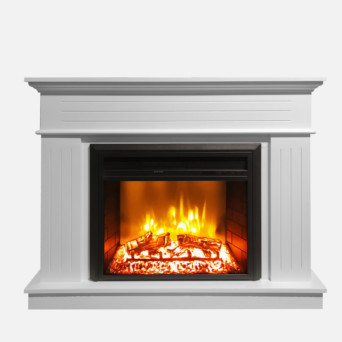    Dlc Alegre 1800W Çizgili Dekoratif Şömine Beyaz   