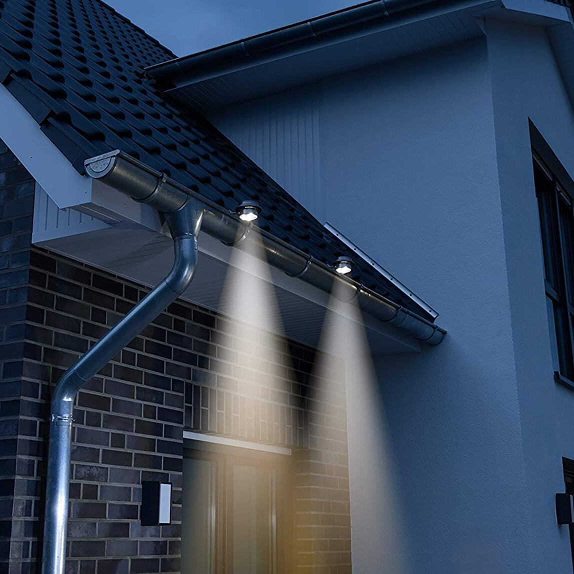    Paslanmaz 2'li Solar Panel Led Aydınlatma  