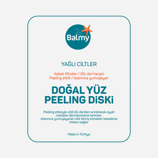 Balmy Doğal Kabak 3’lü Yüz Peeling Diski