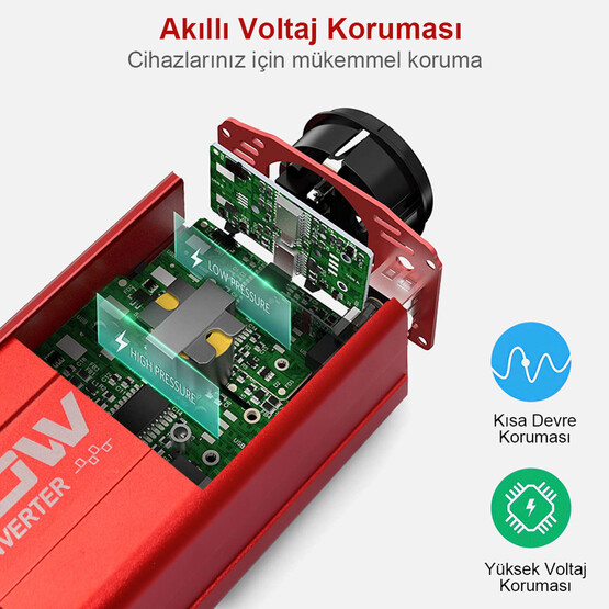 Kobb Kbn300 12V/220V 300Watt Modifiye Sinüs Dönüştürücü İnvertör