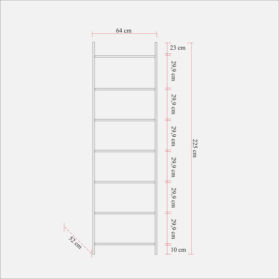 INDUSTRIAL 7 Raflı Dolap Dar Modül 05 