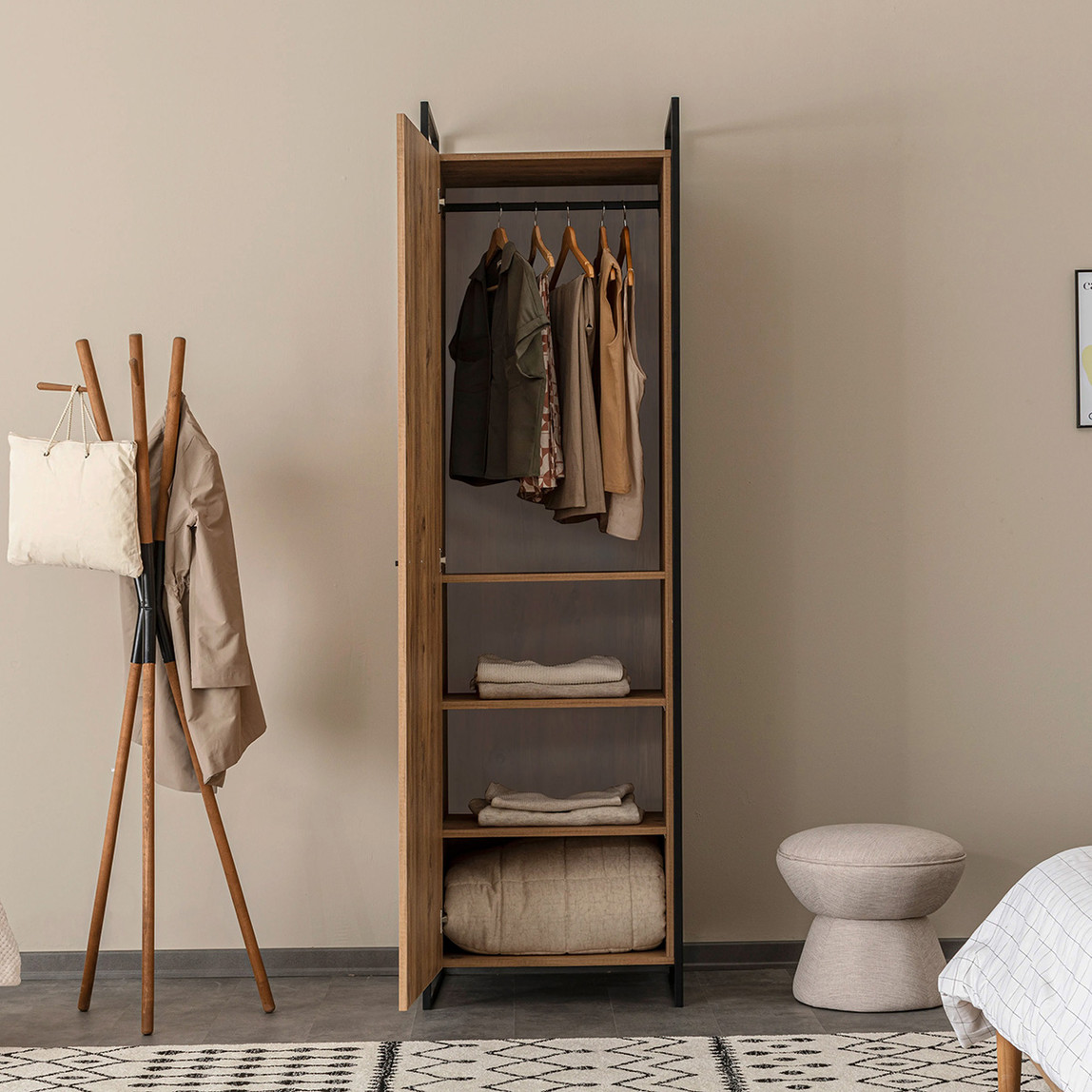    Lar İndustrial Tek Kapaklı Dolap Açık Kahverengi  