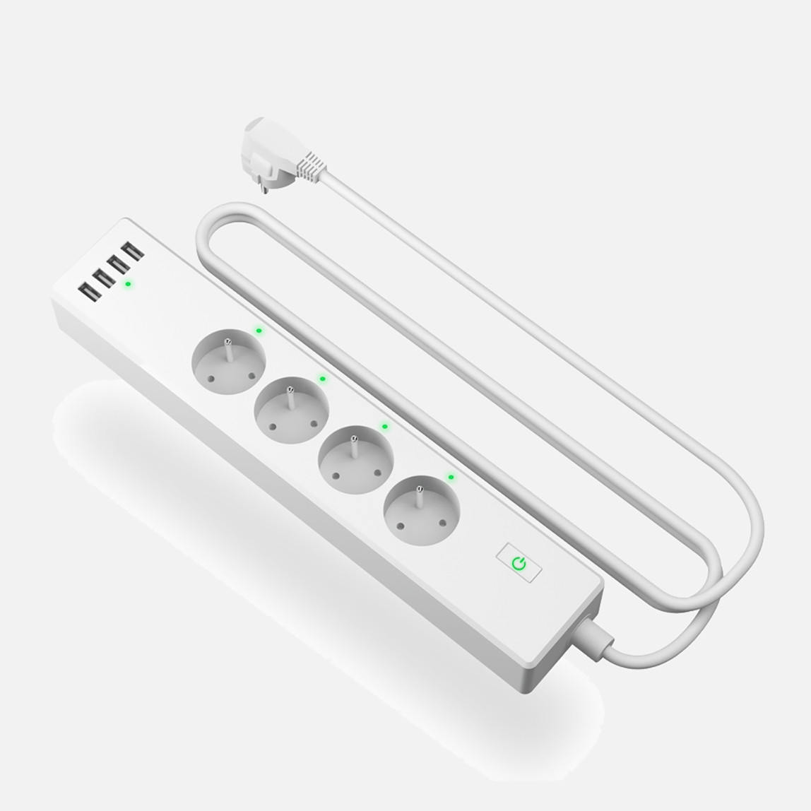    Meross Akıllı Çoklu Priz 4 Güç + 4 Usb 