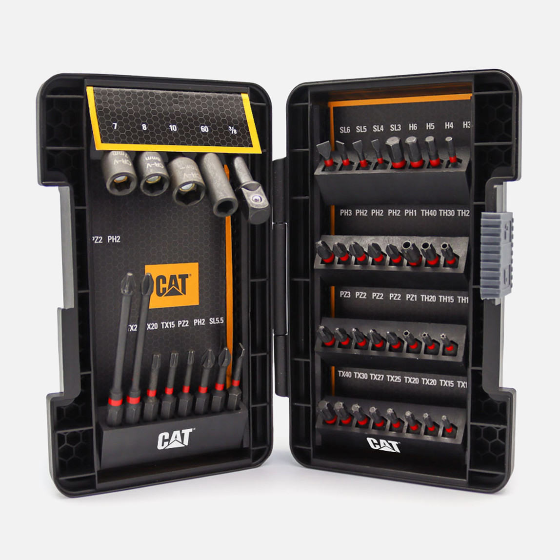    CAT DA01902 45 Parça Manganez Fosfat Alaşımlı Vidalama Uç Seti  