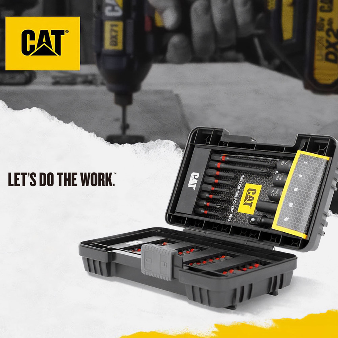    CAT DA01902 45 Parça Manganez Fosfat Alaşımlı Vidalama Uç Seti  