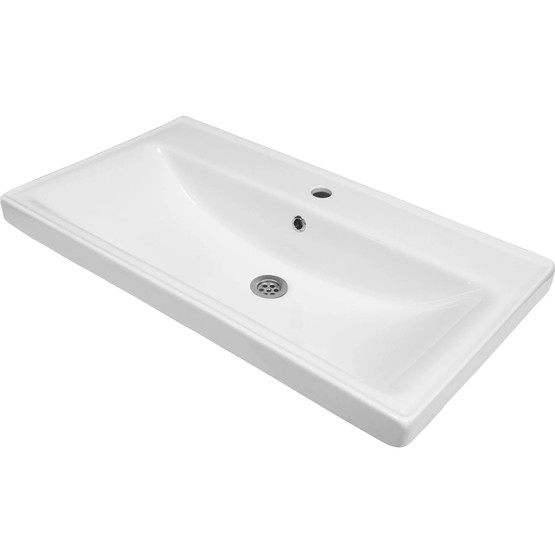 New Bahar Aynalı 80 cm Takım Banyo Dolabı Beyaz