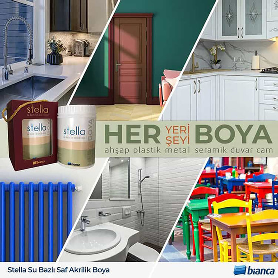 Bianca Stella Beyaz Saf Akrilik Boya 1L