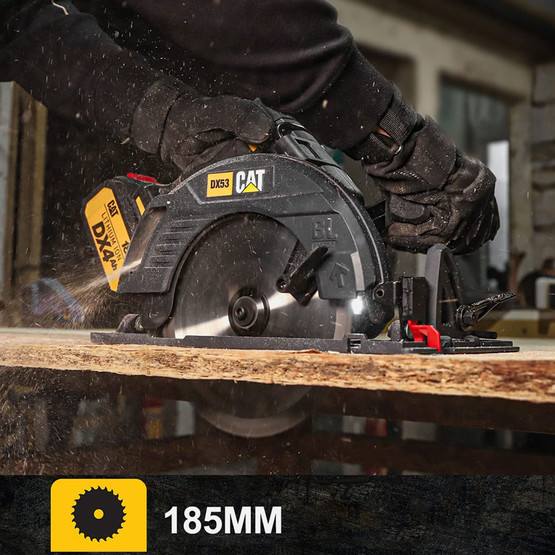 CAT DX53B 18Volt 185mm Kömürsüz Profesyonel Daire Testere (Akü ve Şarj Cihazı Dahil Değildir.)