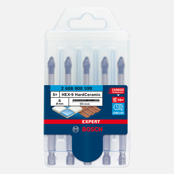 Bosch Exp Hardceramic Matkap U Hex-9 6 mm 5'li Set