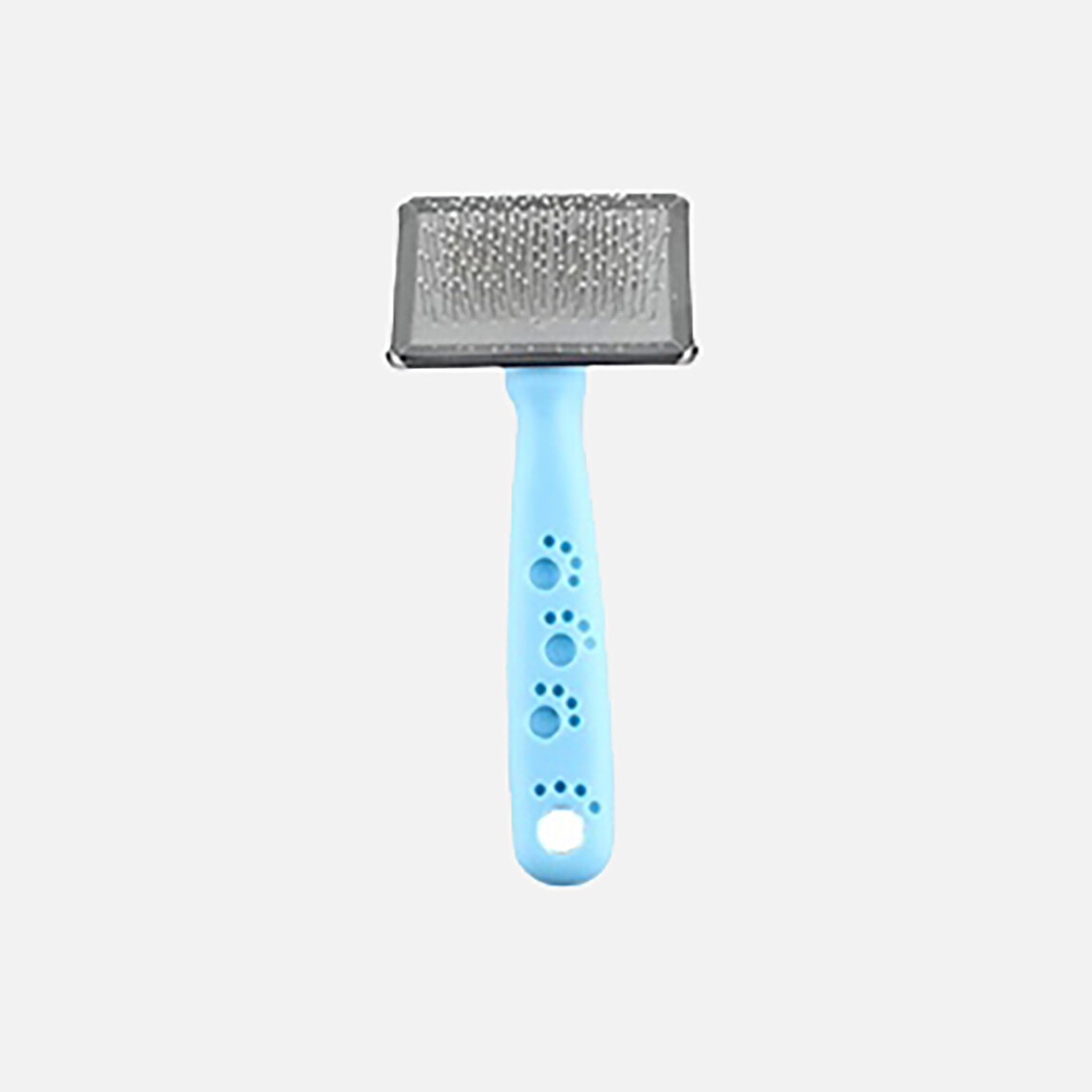    Zampa Silikon Başlı Kedi ve Köpek Bakım Fırçası Mavi 14x6 cm 