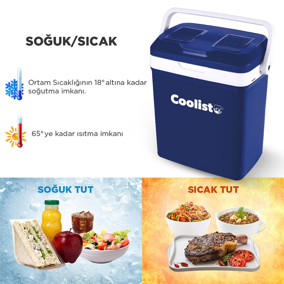    Coolist CLT18 Sıcak Soğuk Oto Buzdolabı  