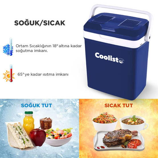 Coolist CLT18 Sıcak Soğuk Oto Buzdolabı 