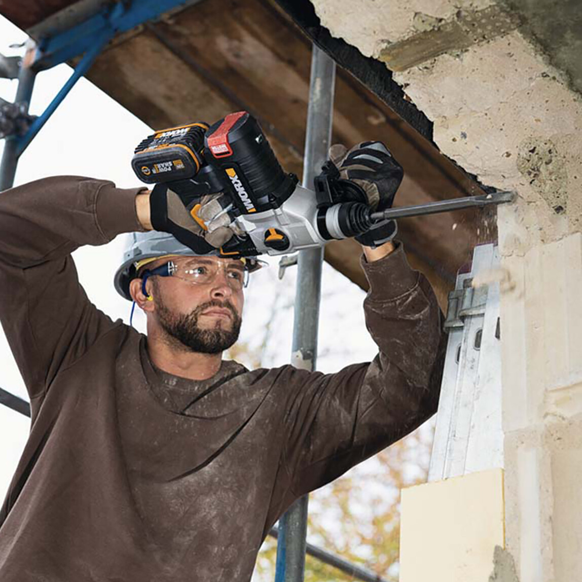    WORX WX380.9 20Volt 2.2J Profesyonel SDS-Plus Pnömatik Kırıcı Delici (Akü ve Şarj Cihazı Dahil Değildir.) 