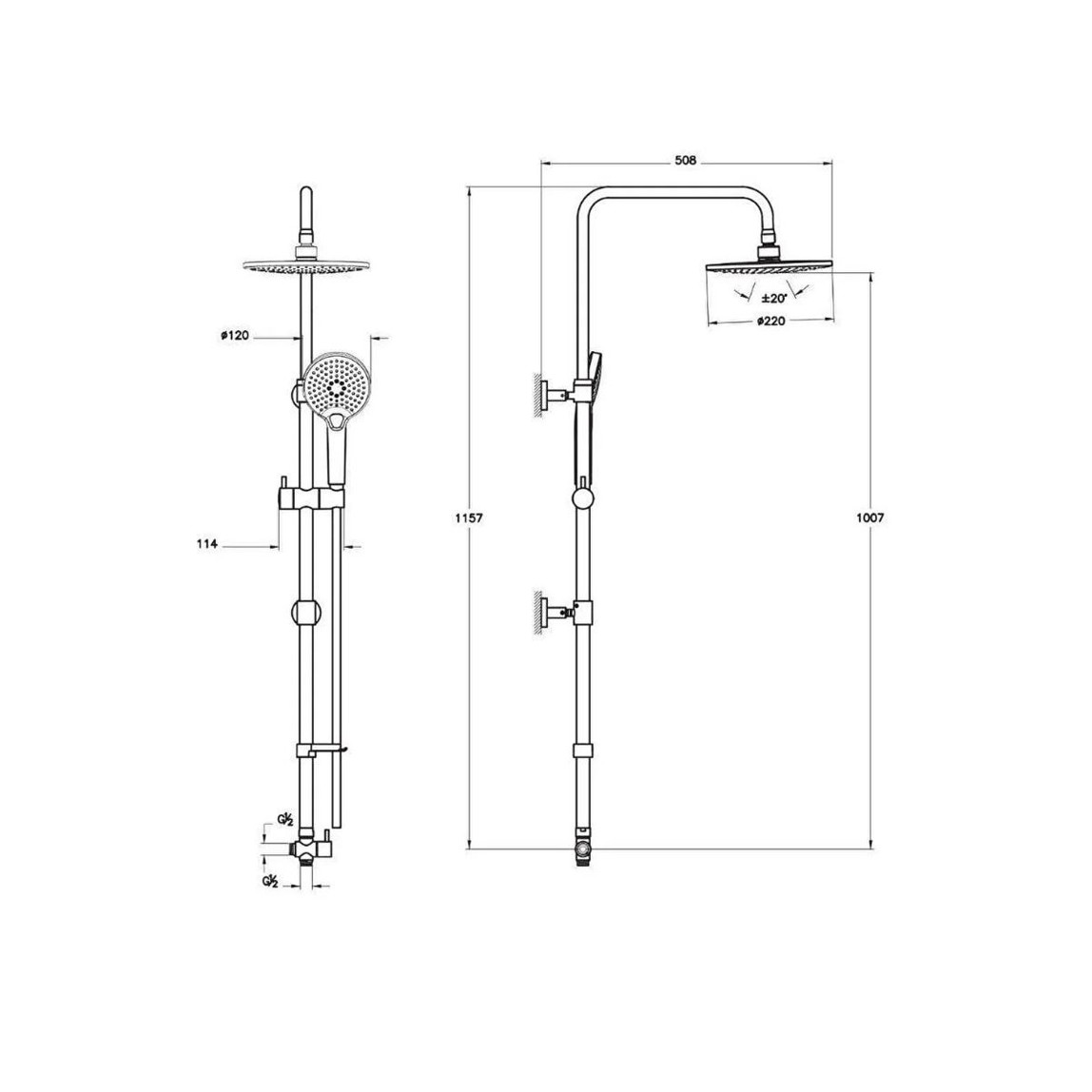    Artema Joy Round 220 Duş Sistemi  