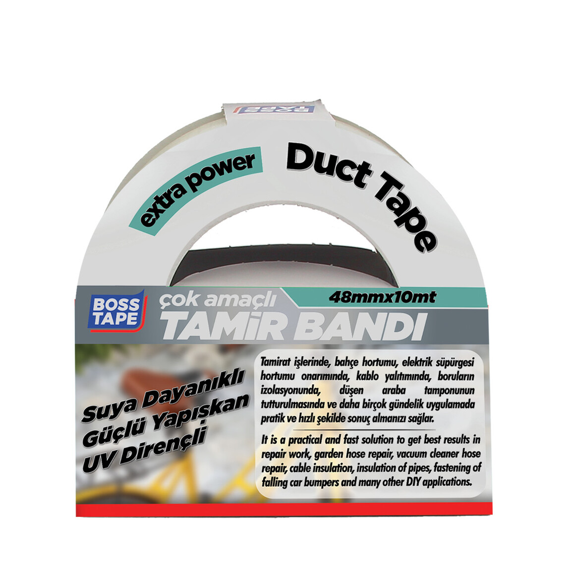    Boss Tape Şeffaf Tamir Bandı 48 mm x 10 m 