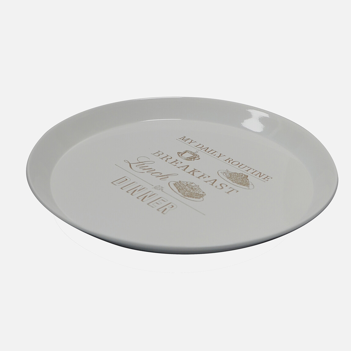    Evstyle Pratik Yuvarlak Tepsi Beyaz 38cm 