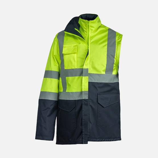 WP100-M Oxford Parka-Sarı Lacivert-Beden:M 