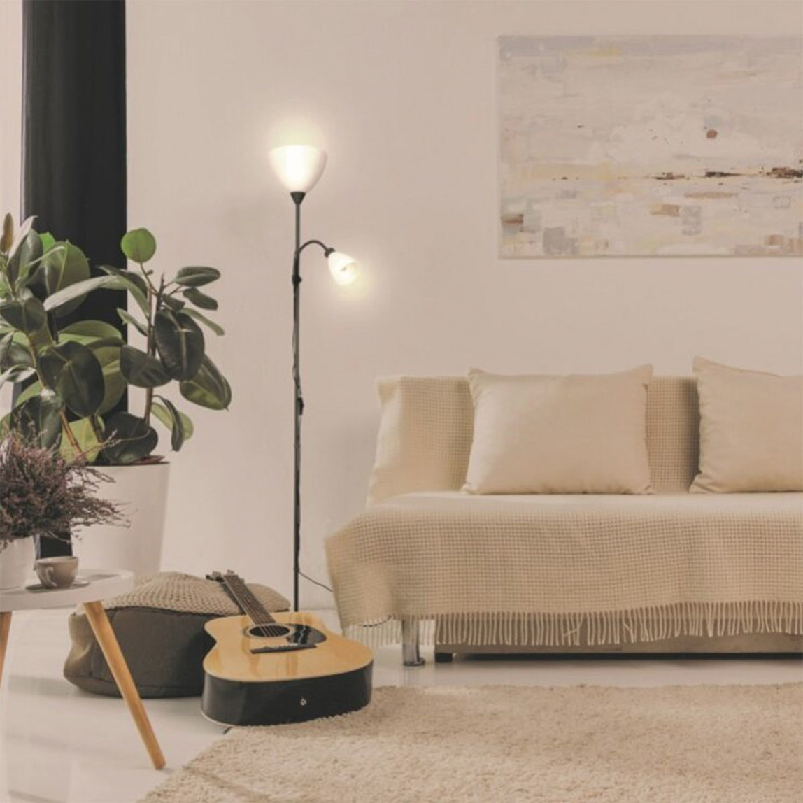    Eglo Montanini Okuma Lambalı Siyah Lambader 