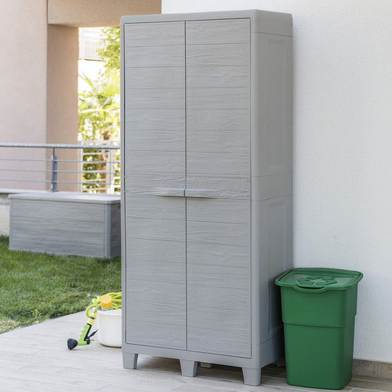 Woody's XL 4 Raflı Plastik Dolap Gri