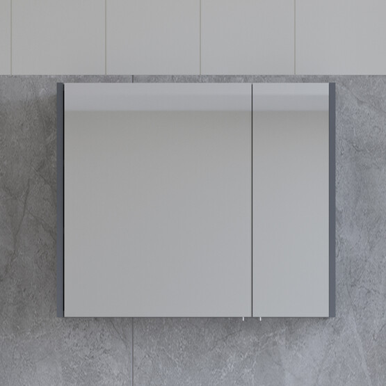 Bonitobagno Coste Aynalı 80 cm Banyo Dolabı Üst Modül Antrasit