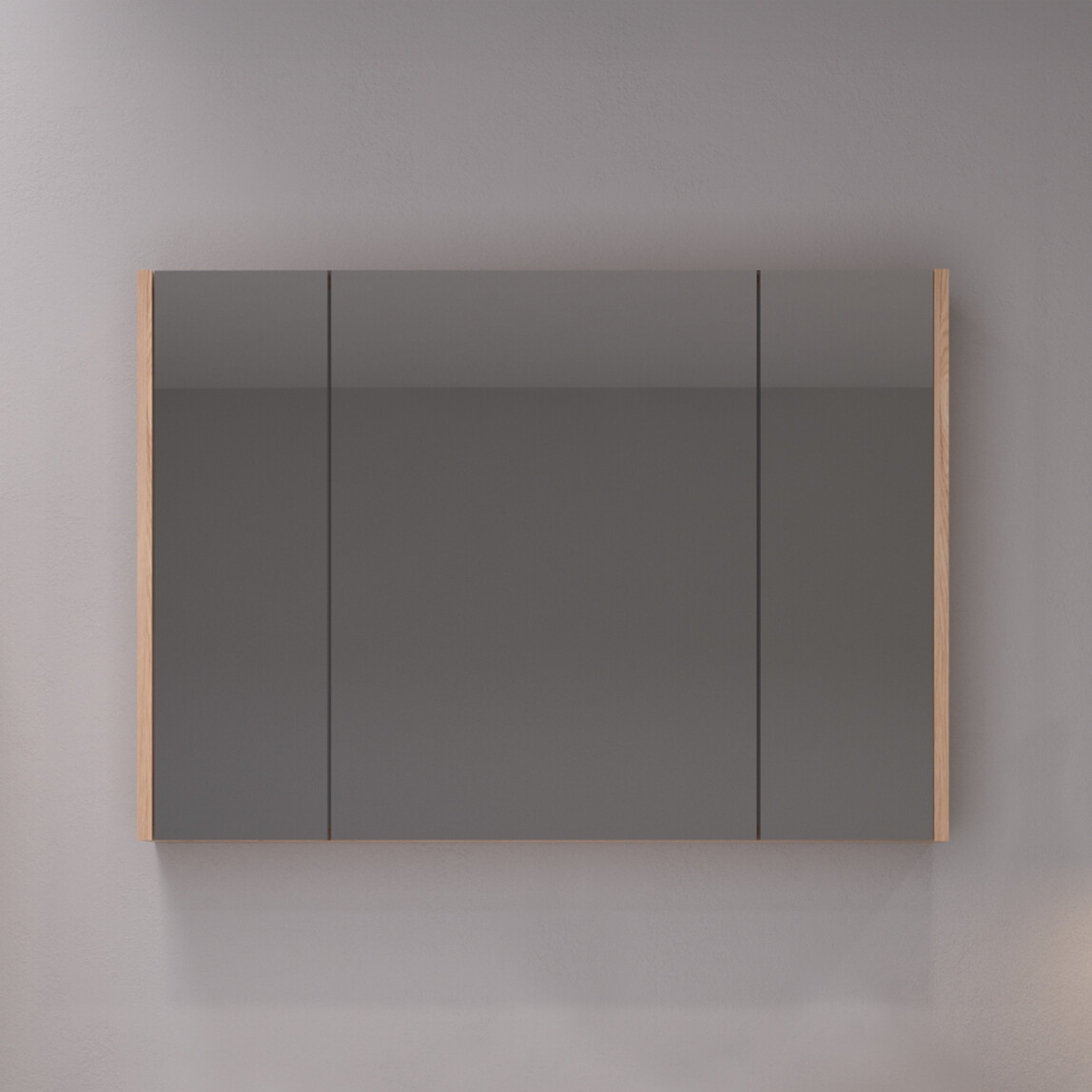    Bonitobagno Salvo Aynalı 100 cm Banyo Dolabı Üst Modül Antrasit 