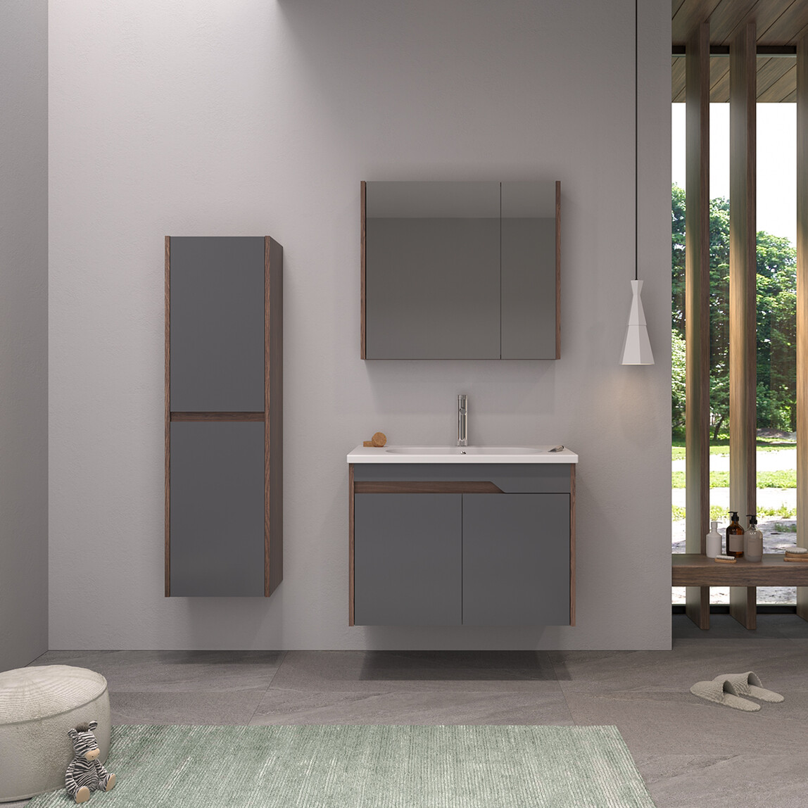    Bonitobagno Salvo 40 cm Banyo Boy Dolabı Antrasit 