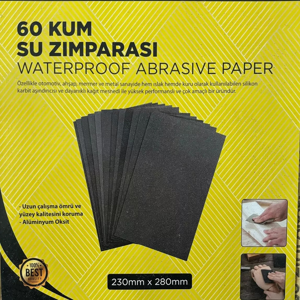    Dizayn Su Zımparası 60 Kum 