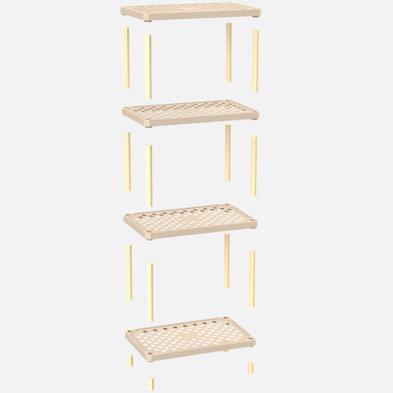 Fixwood Ahşap 3 Katlı Raf Fix-2001-3 