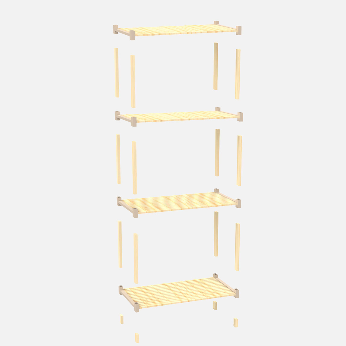    Fixwood Çok Amaçlı 4’Lü Raf Fix-20014-4  