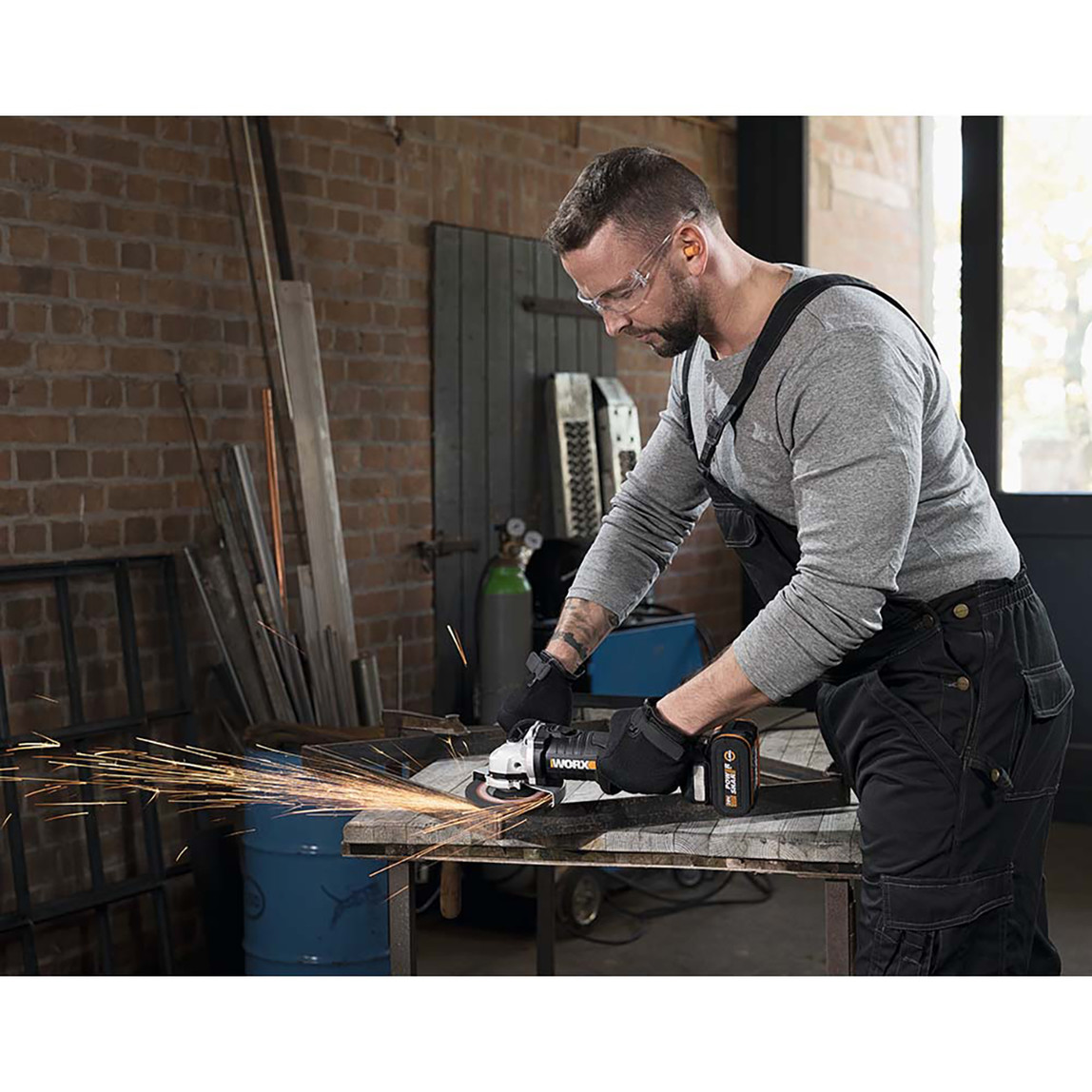    WORX WX812.9 20Volt 125mm Kömürsüz Profesyonel Avuç Taşlama 