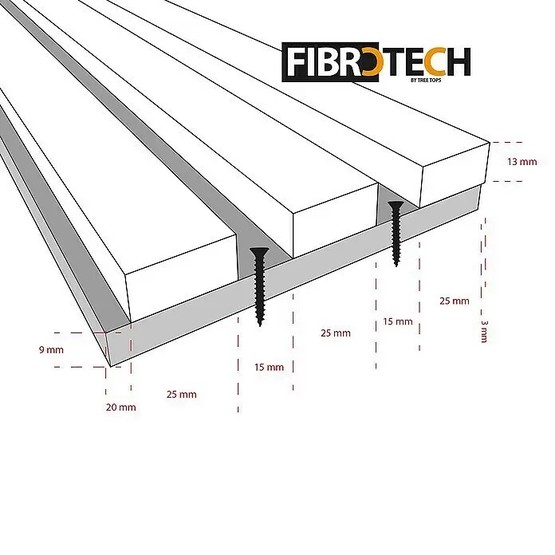 Quanti Dikdörtgen Akustik Duvar Paneli Gri Meşe 52x244x1,8 cm