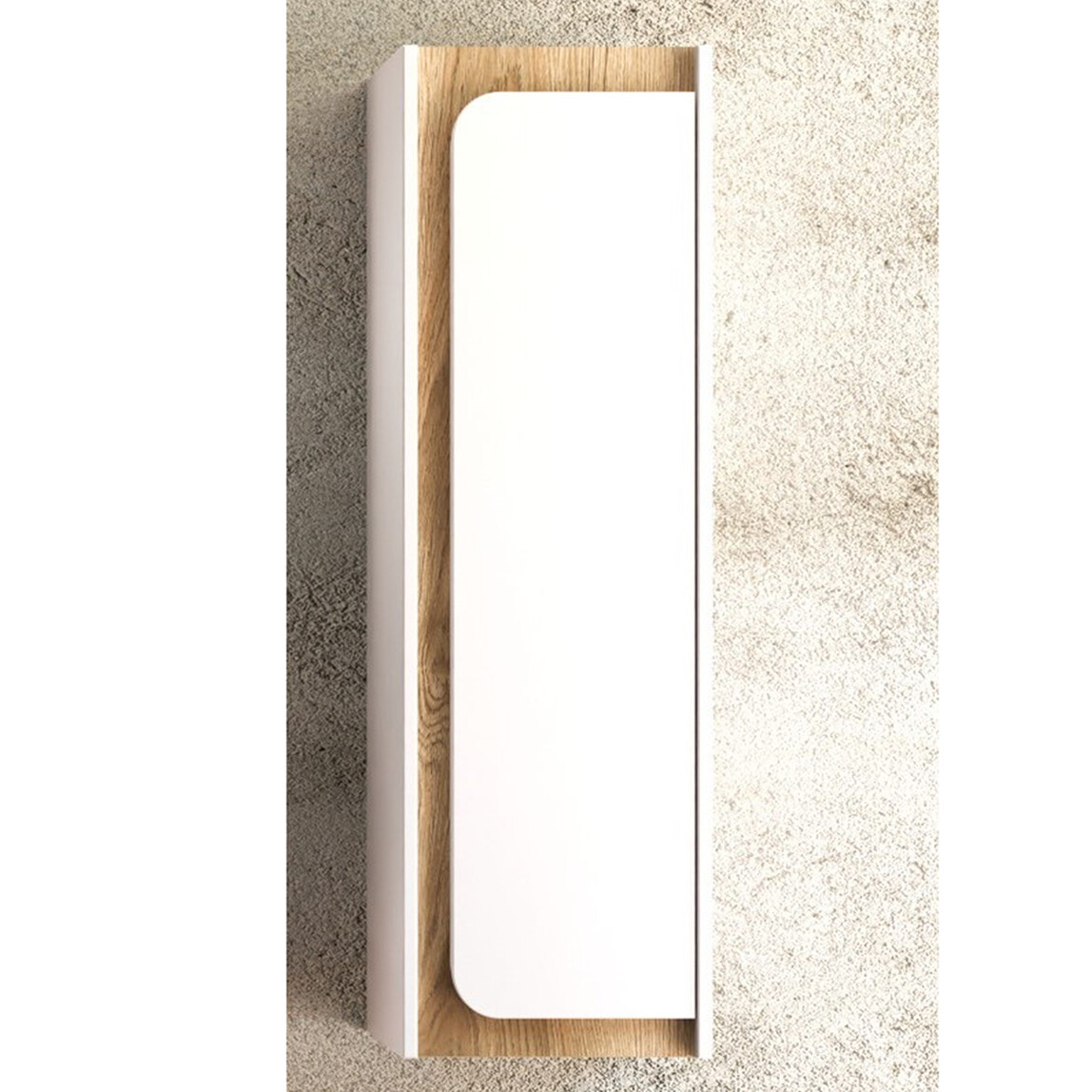    Gold Banyo Valery 35 cm Banyo Boy Dolabı Beyaz-Ceviz 