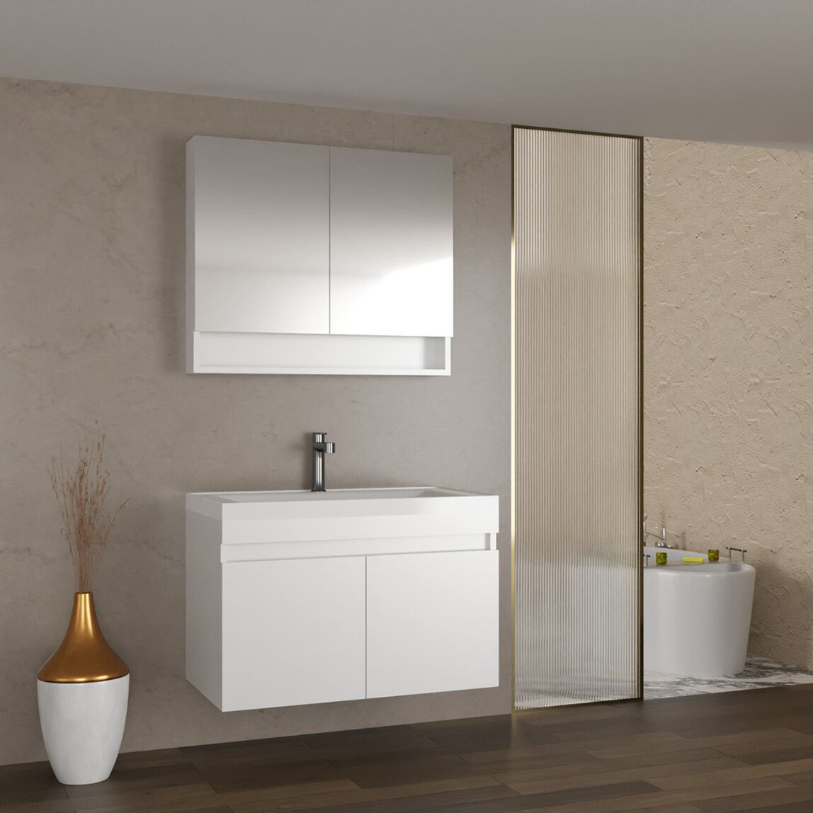    Gold Banyo Eco Banyo Dolabı 80 cm  