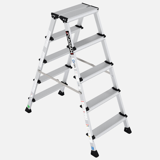 Çağsan Olimpos 5 Basamaklı Çift Çıkışlı Alüminyum Merdiven