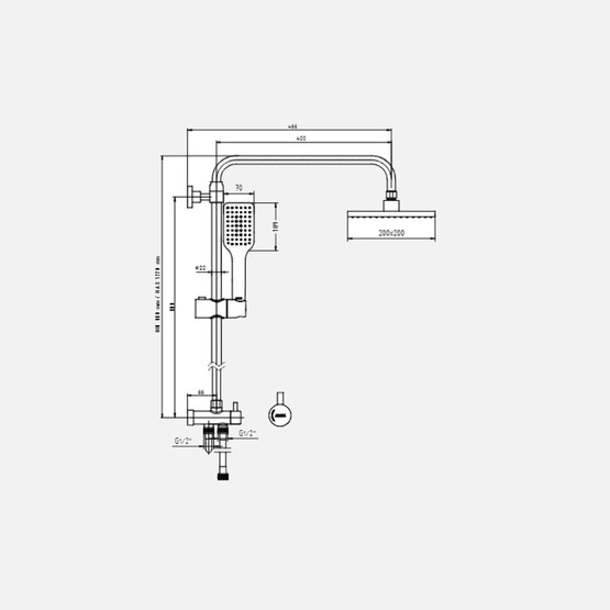 ECA Tiera Teleskobik Kolonlu Duş Seti 