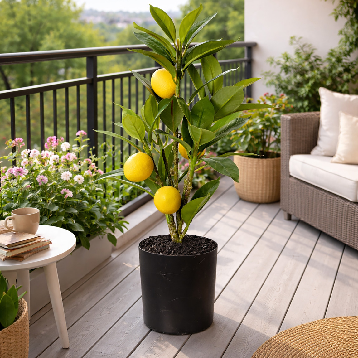    Saksıda Yapay Limon  