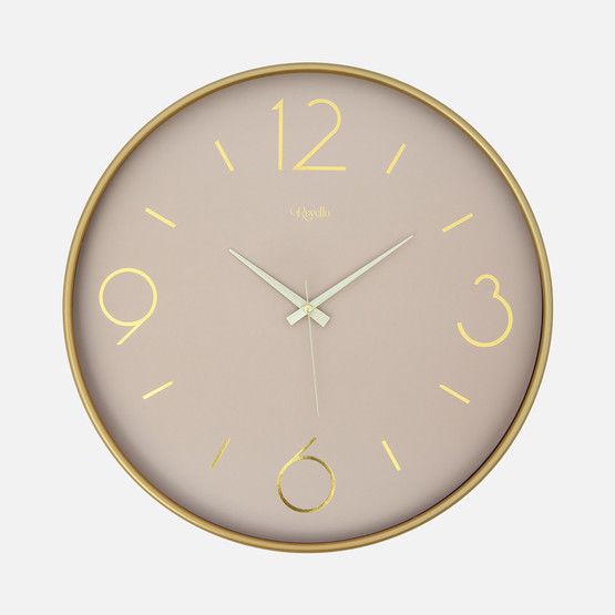 Doğaner Dekoratif Slim Çerçeve Saat  50x50 cm Sarı