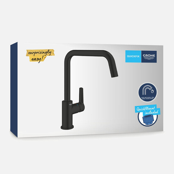 Grohe Start Siyah U Borulu Eviye Bataryası