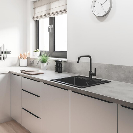 Grohe Start Siyah U Borulu Eviye Bataryası