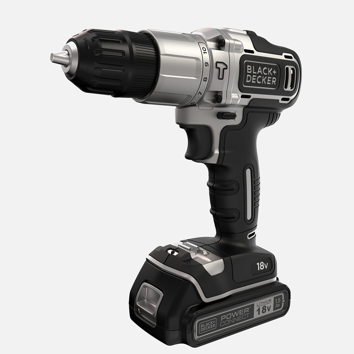    Black&Decker BDCHD18SC2K-QW Silver Li-ion 18V 1.5 Ah Çift Akülü Darbeli Matkap Vidalama 