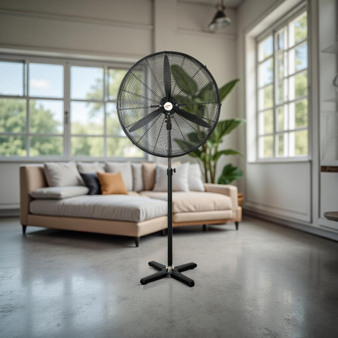    Dlc FL-750-F 240 Watt Sanayi Tipi Ayaklı Vantilatör Siyah 