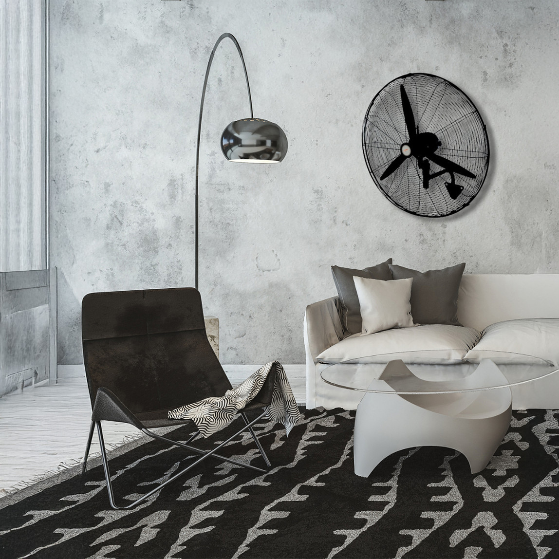    Dlc FLW-750-F 240 Watt Sanayi Tipi Duvar Vantilatörü Siyah 